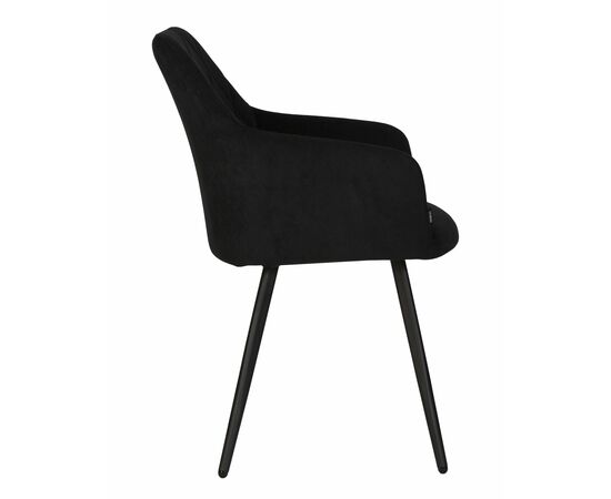 Стул обеденный DOBRIN ROBY, ЭМАЛЬ ЧЕРНЫЙ МУАР велюр Catania Black, изображение 3 | Интернет магазин мебели и декора LifeDekor