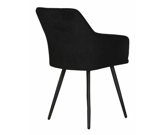 Стул обеденный DOBRIN ROBY, ЭМАЛЬ ЧЕРНЫЙ МУАР велюр Catania Black, изображение 4 | Интернет магазин мебели и декора LifeDekor