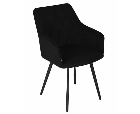 Стул обеденный DOBRIN ROBY, ЭМАЛЬ ЧЕРНЫЙ МУАР велюр Catania Black, изображение 7 | Интернет магазин мебели и декора LifeDekor