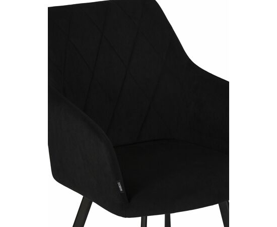 Стул обеденный DOBRIN ROBY, ЭМАЛЬ ЧЕРНЫЙ МУАР велюр Catania Black, изображение 8 | Интернет магазин мебели и декора LifeDekor