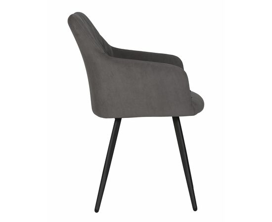 Стул обеденный DOBRIN ROBY, ЭМАЛЬ ЧЕРНЫЙ МУАР велюр Catania Chocolate, изображение 3 | Интернет магазин мебели и декора LifeDekor