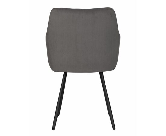 Стул обеденный DOBRIN ROBY, ЭМАЛЬ ЧЕРНЫЙ МУАР велюр Catania Chocolate, изображение 5 | Интернет магазин мебели и декора LifeDekor