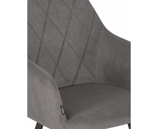 Стул обеденный DOBRIN ROBY, ЭМАЛЬ ЧЕРНЫЙ МУАР велюр Catania Chocolate, изображение 8 | Интернет магазин мебели и декора LifeDekor