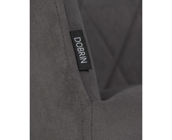 Стул обеденный DOBRIN ROBY, ЭМАЛЬ ЧЕРНЫЙ МУАР велюр Catania Chocolate, изображение 9 | Интернет магазин мебели и декора LifeDekor