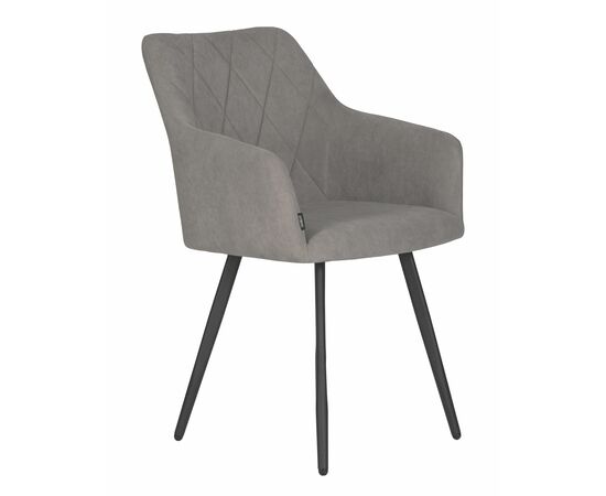 Стул обеденный DOBRIN ROBY, ЭМАЛЬ ЧЕРНЫЙ МУАР велюр Catania Cocoa, изображение 2 | Интернет магазин мебели и декора LifeDekor