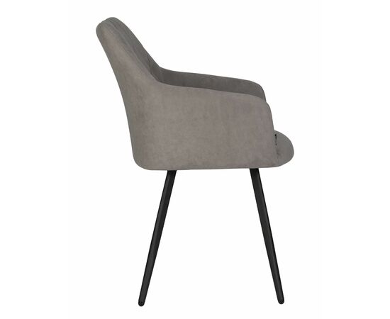 Стул обеденный DOBRIN ROBY, ЭМАЛЬ ЧЕРНЫЙ МУАР велюр Catania Cocoa, изображение 3 | Интернет магазин мебели и декора LifeDekor