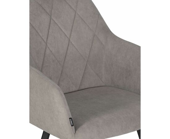 Стул обеденный DOBRIN ROBY, ЭМАЛЬ ЧЕРНЫЙ МУАР велюр Catania Cocoa, изображение 8 | Интернет магазин мебели и декора LifeDekor