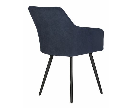 Стул обеденный DOBRIN ROBY, ЭМАЛЬ ЧЕРНЫЙ МУАР велюр Catania Dark Blue, изображение 4 | Интернет магазин мебели и декора LifeDekor