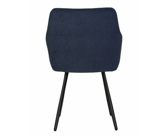 Стул обеденный DOBRIN ROBY, ЭМАЛЬ ЧЕРНЫЙ МУАР велюр Catania Dark Blue, изображение 5 | Интернет магазин мебели и декора LifeDekor