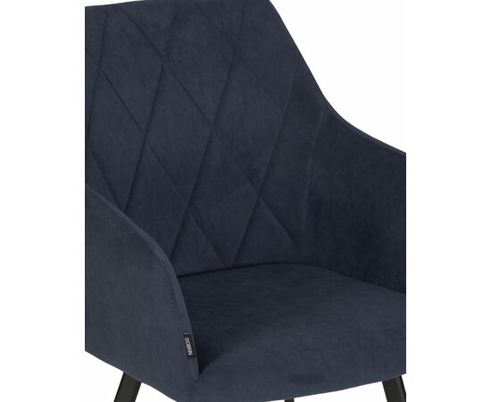 Стул обеденный DOBRIN ROBY, ЭМАЛЬ ЧЕРНЫЙ МУАР велюр Catania Dark Blue, изображение 8 | Интернет магазин мебели и декора LifeDekor