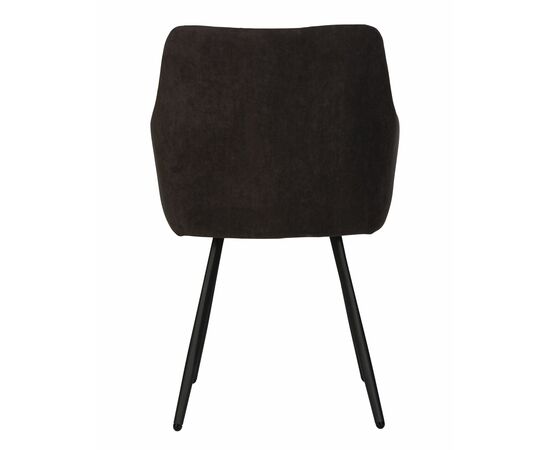 Стул обеденный DOBRIN ROBY, ЭМАЛЬ ЧЕРНЫЙ МУАР велюр Catania Espresso, изображение 5 | Интернет магазин мебели и декора LifeDekor