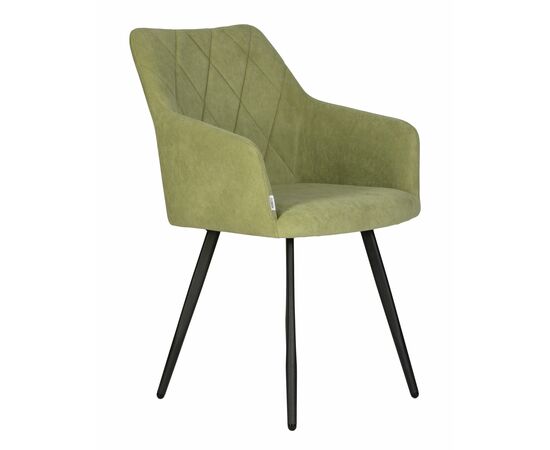 Стул обеденный DOBRIN ROBY, ЭМАЛЬ ЧЕРНЫЙ МУАР велюр Catania Forest, изображение 2 | Интернет магазин мебели и декора LifeDekor