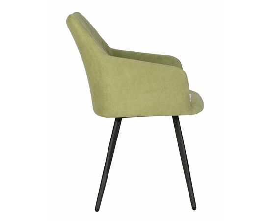 Стул обеденный DOBRIN ROBY, ЭМАЛЬ ЧЕРНЫЙ МУАР велюр Catania Forest, изображение 3 | Интернет магазин мебели и декора LifeDekor