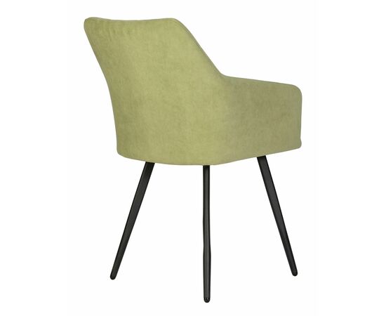 Стул обеденный DOBRIN ROBY, ЭМАЛЬ ЧЕРНЫЙ МУАР велюр Catania Forest, изображение 4 | Интернет магазин мебели и декора LifeDekor