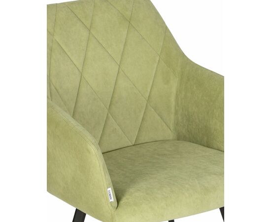 Стул обеденный DOBRIN ROBY, ЭМАЛЬ ЧЕРНЫЙ МУАР велюр Catania Forest, изображение 8 | Интернет магазин мебели и декора LifeDekor