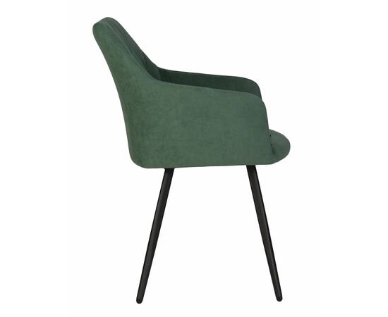 Стул обеденный DOBRIN ROBY, ЭМАЛЬ ЧЕРНЫЙ МУАР велюр Catania Izumrud, изображение 3 | Интернет магазин мебели и декора LifeDekor