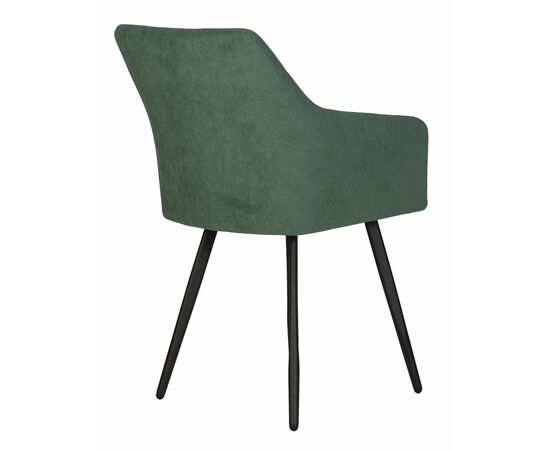 Стул обеденный DOBRIN ROBY, ЭМАЛЬ ЧЕРНЫЙ МУАР велюр Catania Izumrud, изображение 4 | Интернет магазин мебели и декора LifeDekor