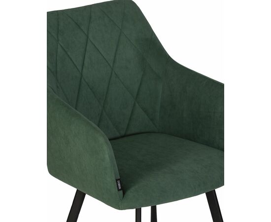 Стул обеденный DOBRIN ROBY, ЭМАЛЬ ЧЕРНЫЙ МУАР велюр Catania Izumrud, изображение 8 | Интернет магазин мебели и декора LifeDekor