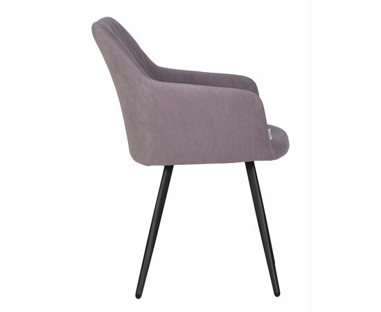 Стул обеденный DOBRIN ROBY, ЭМАЛЬ ЧЕРНЫЙ МУАР велюр Catania Lavender, изображение 3 | Интернет магазин мебели и декора LifeDekor