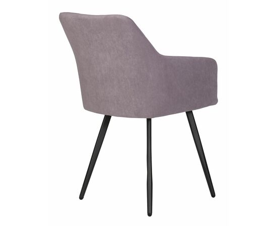 Стул обеденный DOBRIN ROBY, ЭМАЛЬ ЧЕРНЫЙ МУАР велюр Catania Lavender, изображение 4 | Интернет магазин мебели и декора LifeDekor