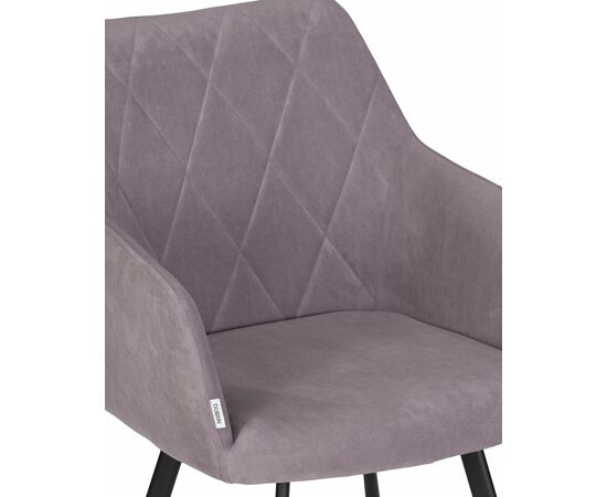 Стул обеденный DOBRIN ROBY, ЭМАЛЬ ЧЕРНЫЙ МУАР велюр Catania Lavender, изображение 8 | Интернет магазин мебели и декора LifeDekor