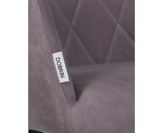 Стул обеденный DOBRIN ROBY, ЭМАЛЬ ЧЕРНЫЙ МУАР велюр Catania Lavender, изображение 9 | Интернет магазин мебели и декора LifeDekor