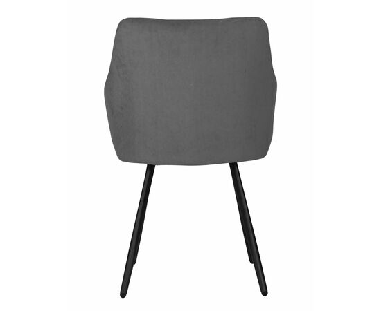 Стул обеденный DOBRIN ROBY, ЭМАЛЬ ЧЕРНЫЙ МУАР велюр Catania Silver, изображение 5 | Интернет магазин мебели и декора LifeDekor