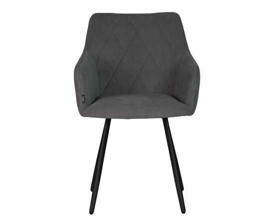 Стул обеденный DOBRIN ROBY, ЭМАЛЬ ЧЕРНЫЙ МУАР велюр Catania Silver, изображение 6 | Интернет магазин мебели и декора LifeDekor