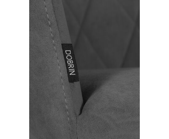 Стул обеденный DOBRIN ROBY, ЭМАЛЬ ЧЕРНЫЙ МУАР велюр Catania Silver, изображение 9 | Интернет магазин мебели и декора LifeDekor