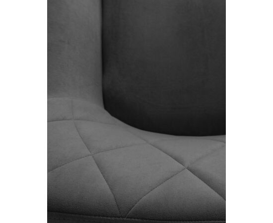 Стул обеденный DOBRIN ROBY, ЭМАЛЬ ЧЕРНЫЙ МУАР велюр Catania Silver, изображение 11 | Интернет магазин мебели и декора LifeDekor