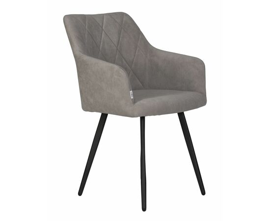 Стул обеденный DOBRIN ROBY, ЭМАЛЬ ЧЕРНЫЙ МУАР велюр Catania Smoke, изображение 2 | Интернет магазин мебели и декора LifeDekor