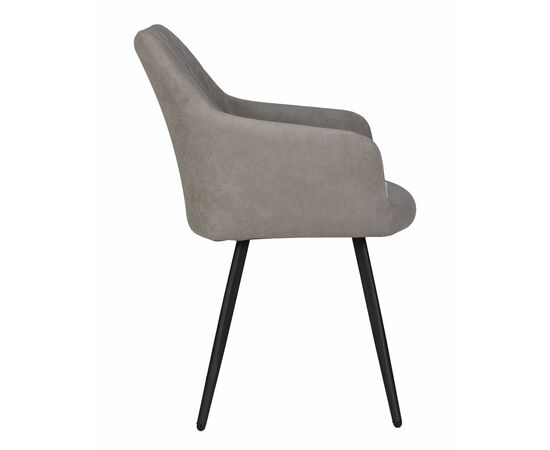 Стул обеденный DOBRIN ROBY, ЭМАЛЬ ЧЕРНЫЙ МУАР велюр Catania Smoke, изображение 3 | Интернет магазин мебели и декора LifeDekor