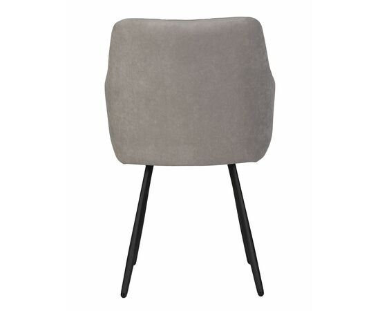 Стул обеденный DOBRIN ROBY, ЭМАЛЬ ЧЕРНЫЙ МУАР велюр Catania Smoke, изображение 5 | Интернет магазин мебели и декора LifeDekor