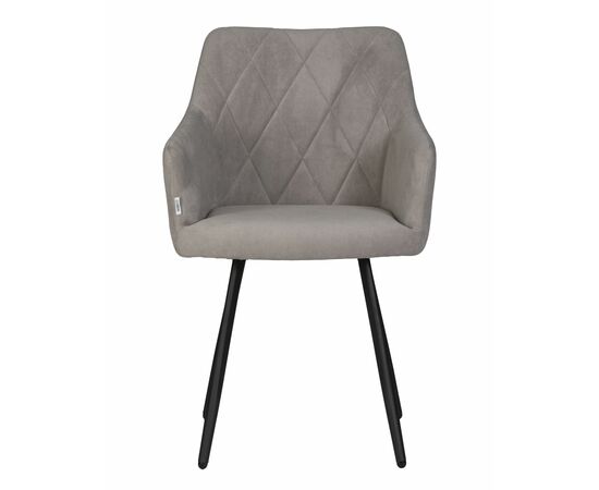 Стул обеденный DOBRIN ROBY, ЭМАЛЬ ЧЕРНЫЙ МУАР велюр Catania Smoke, изображение 6 | Интернет магазин мебели и декора LifeDekor