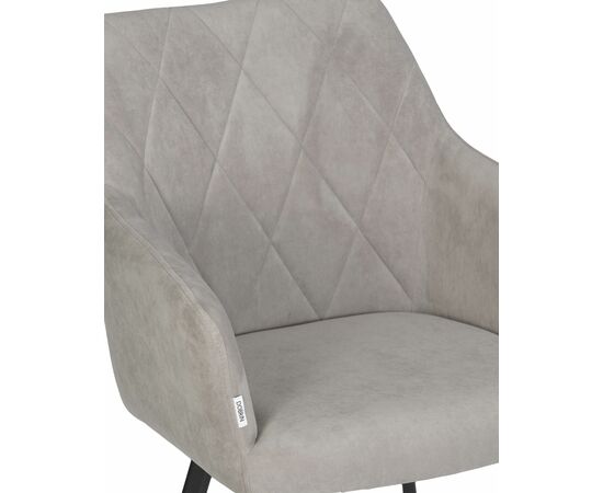 Стул обеденный DOBRIN ROBY, ЭМАЛЬ ЧЕРНЫЙ МУАР велюр Catania Smoke, изображение 8 | Интернет магазин мебели и декора LifeDekor