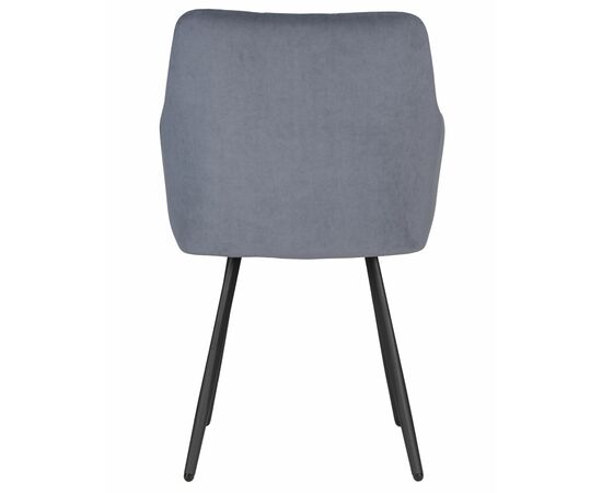 Стул обеденный DOBRIN ROBY, ЭМАЛЬ ЧЕРНЫЙ МУАР велюр Catania Steel, изображение 5 | Интернет магазин мебели и декора LifeDekor