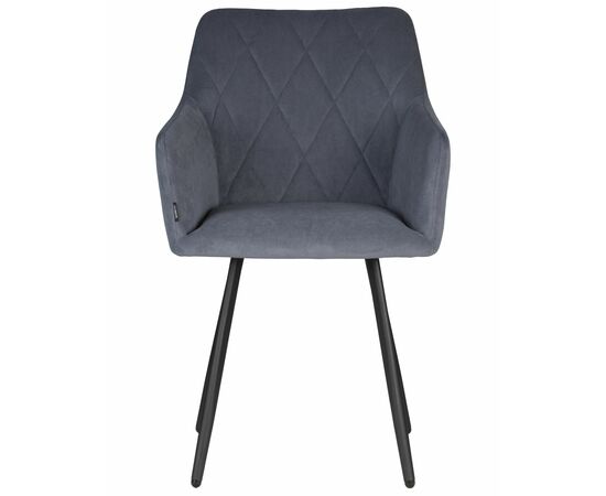 Стул обеденный DOBRIN ROBY, ЭМАЛЬ ЧЕРНЫЙ МУАР велюр Catania Steel, изображение 6 | Интернет магазин мебели и декора LifeDekor