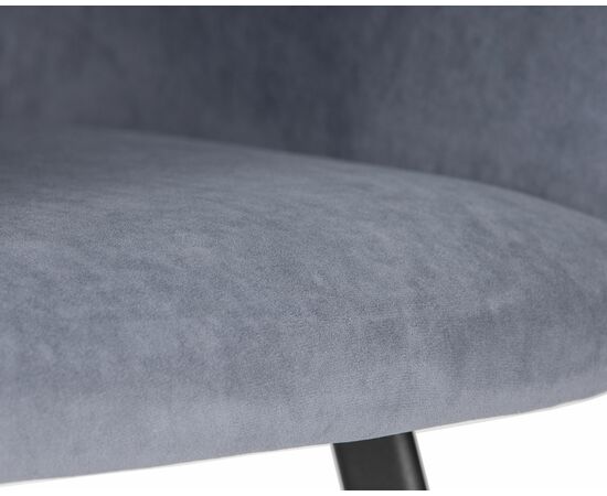 Стул обеденный DOBRIN ROBY, ЭМАЛЬ ЧЕРНЫЙ МУАР велюр Catania Steel, изображение 8 | Интернет магазин мебели и декора LifeDekor