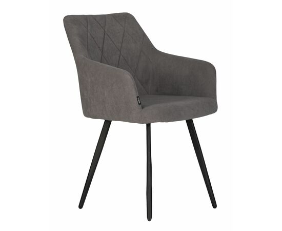Стул обеденный DOBRIN ROBY, ЭМАЛЬ ЧЕРНЫЙ МУАР велюр Catania Stone, изображение 2 | Интернет магазин мебели и декора LifeDekor