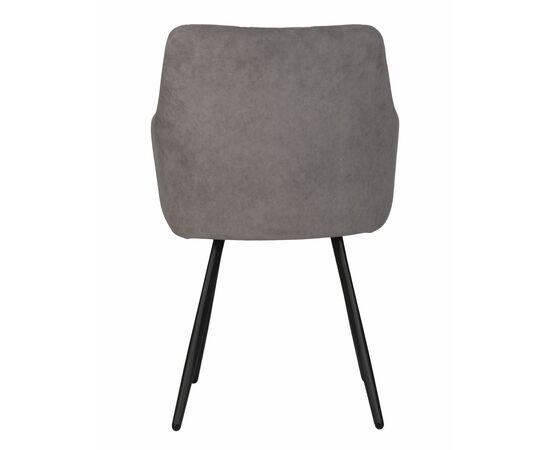 Стул обеденный DOBRIN ROBY, ЭМАЛЬ ЧЕРНЫЙ МУАР велюр Catania Stone, изображение 5 | Интернет магазин мебели и декора LifeDekor