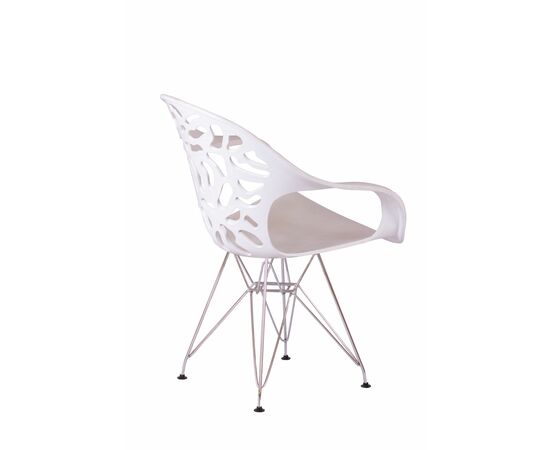 Стул Flor белый, опора металл, изображение 3 | Интернет магазин мебели и декора LifeDekor