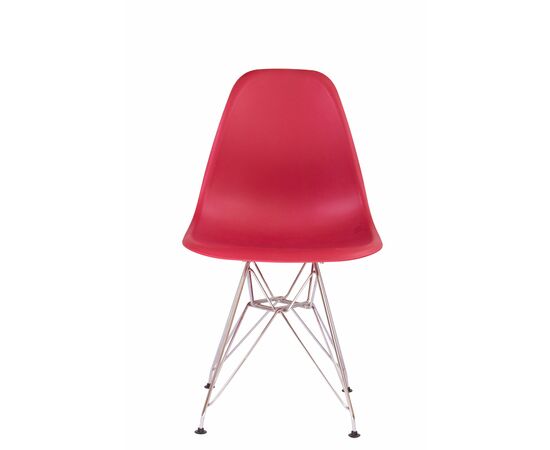 Стул Eames красный, опора металл, изображение 2 | Интернет магазин мебели и декора LifeDekor