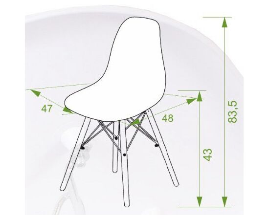 Стул Eames оранжевый, изображение 7 | Интернет магазин мебели и декора LifeDekor