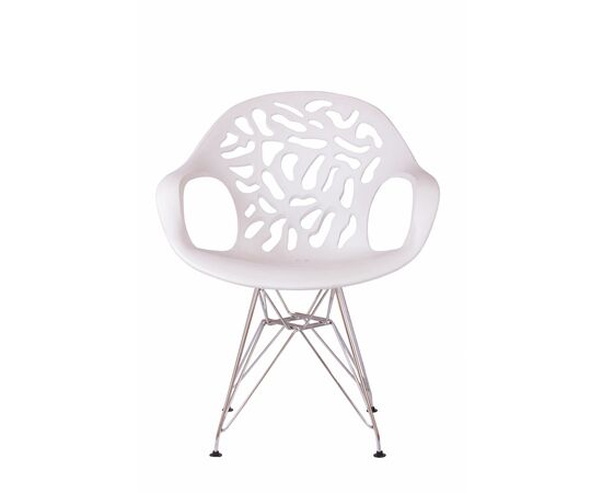 Стул Flor белый, опора металл, изображение 4 | Интернет магазин мебели и декора LifeDekor