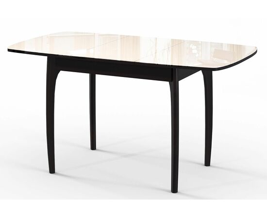 Стол DikLine М40 венге/стекло бежевое optiwhite, изображение 2 | Интернет магазин мебели и декора LifeDekor