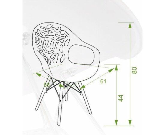Стул Flor белый, опора металл, изображение 7 | Интернет магазин мебели и декора LifeDekor