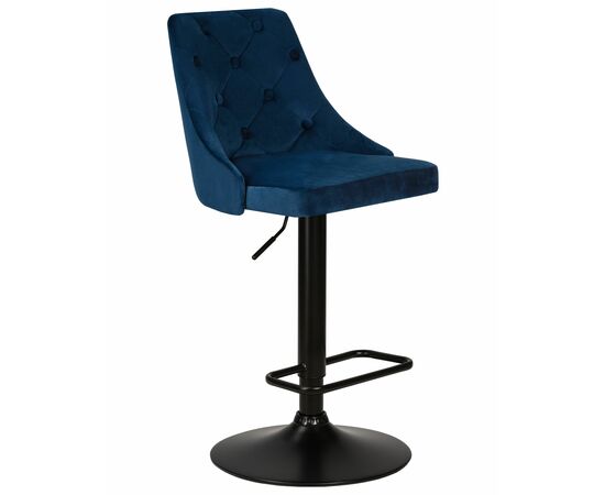 Стул барный DOBRIN JOSEPH BLACK, синий велюр (MJ9-117), Вариант: синий велюр (MJ9-117), изображение 2 | Интернет магазин мебели и декора LifeDekor
