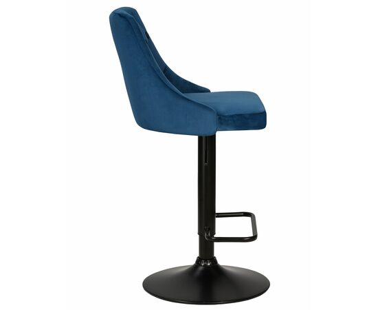 Стул барный DOBRIN JOSEPH BLACK, синий велюр (MJ9-117), Вариант: синий велюр (MJ9-117), изображение 3 | Интернет магазин мебели и декора LifeDekor