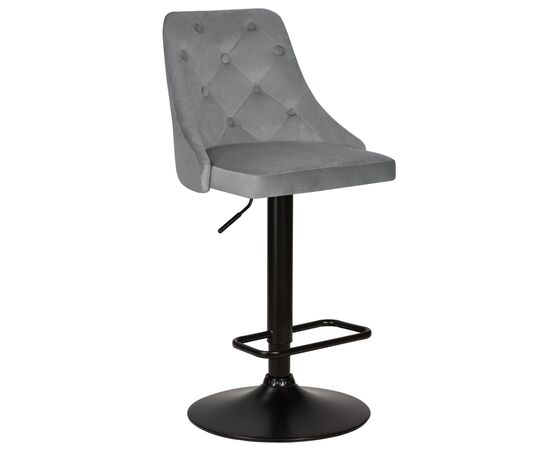 Стул барный DOBRIN JOSEPH BLACK, серый велюр (MJ9-75), Вариант: серый велюр (MJ9-75) | Интернет магазин мебели и декора LifeDekor