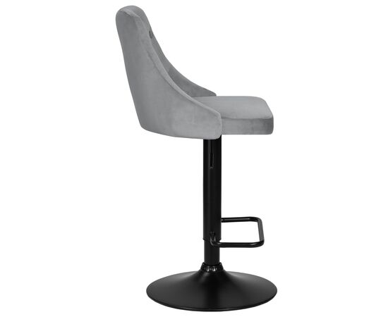 Стул барный DOBRIN JOSEPH BLACK, серый велюр (MJ9-75), Вариант: серый велюр (MJ9-75), изображение 3 | Интернет магазин мебели и декора LifeDekor